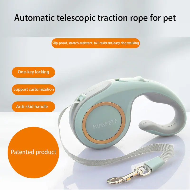 Stretchable Pet Leash 3m/5m, Durable PP Material, Automatic Retractable Dog & Cat Lead, Comfort Handle, Ideal for Outdoor Walking
