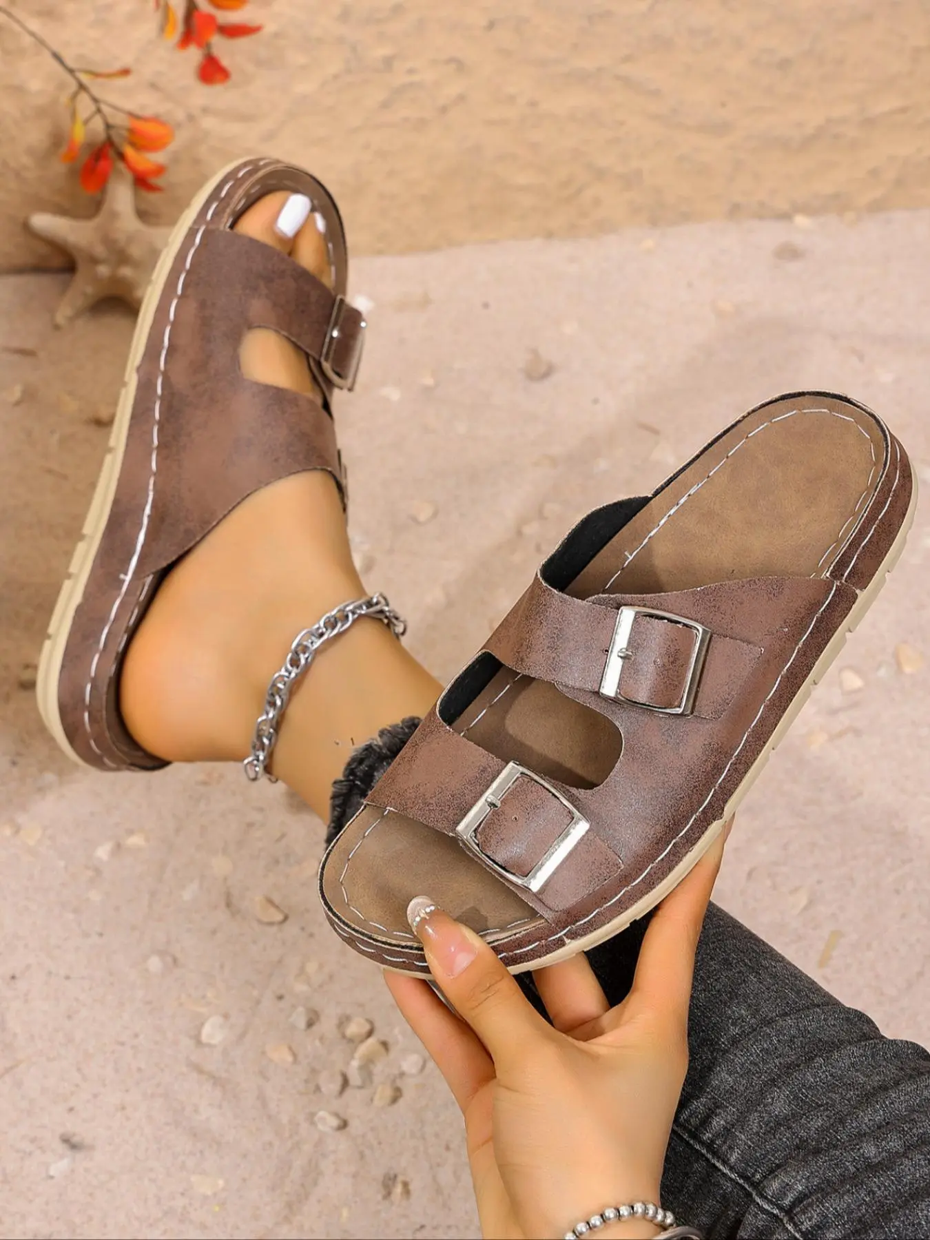Women's Fashionable Gladiator Sandals, Casual Comfortable Platform Sandals for Summer, Female All-match Round Toe Sandals for Daily Wear, Walking Shoes