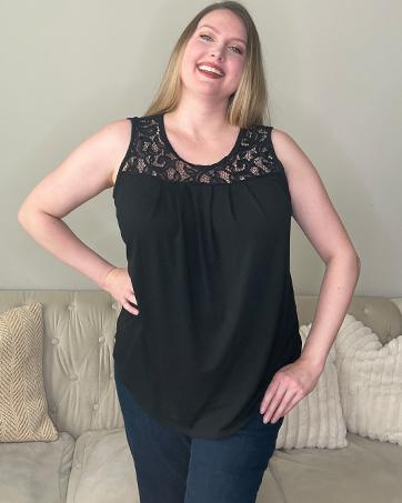 WIHOLL Summer Tank Tops for Women Loose Fit Pleated Tunics Scoop Neck Sleeveless Lace Tops Curved Hem Flowy SpringStatements WIHOLL Summer Tank Tops for Women Loose Fit Pleated Tunics Scoop Neck Sleeveless Lace Tops Curved Hem Flowy SpringStatements