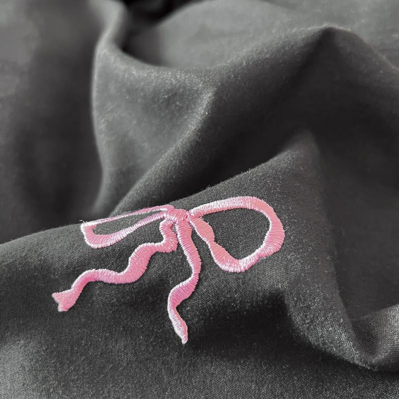 Bowknot Embroidery Bedding Set, Bedspread and Pillowcase without Filler, Soft Comfortable Bedding Set for Bedroom, Decorative Bedding Set