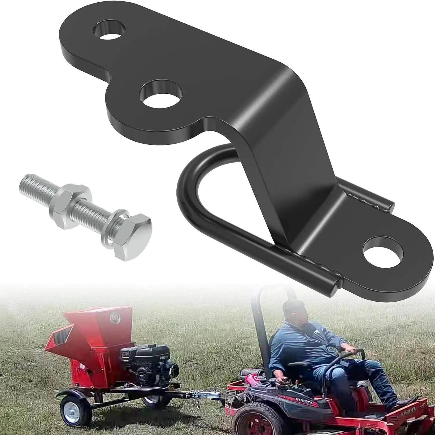 ATV/UTV Three-Way Hitch Heavy Duty Universal ATV Hitch Attachments Receiver Hitch for Lawn Mover