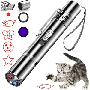 IVVTRYI Laser Pointer Cat Toys for Indoor, Rechargeable, 7 Adjustable Wand Red Light Pet Interactive Cat Mouse Toys to Keep Busyfor Kitten Dog Chase Play