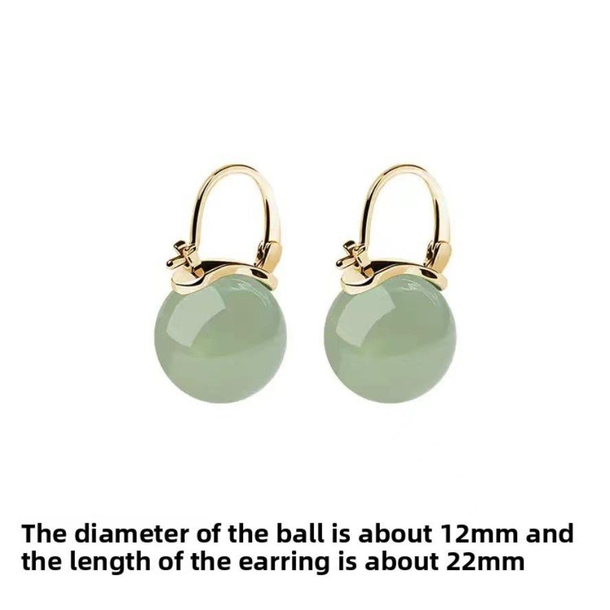 Flash & Finesse Jade Earrings, Anti-Allergy with Secure Buckle, Elegant Personality Jewelry for Women Flash & Finesse Jade Earrings, Anti-Allergy with Secure Buckle, Elegant Personality Jewelry for Women