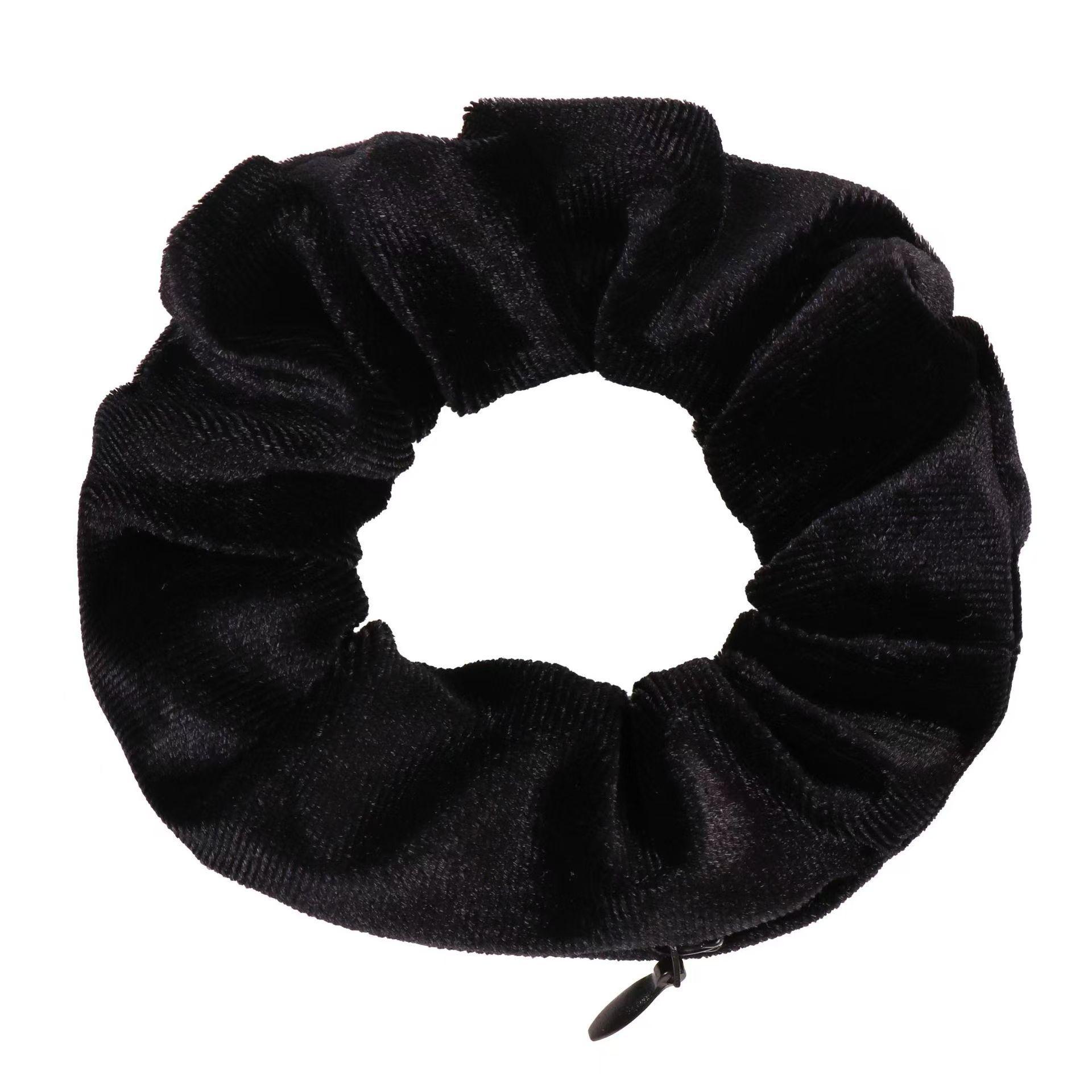 Velvet Hair Scrunchie with Hidden Pocket, Multi-Functional Storage Bag for Cash and Small Items, Travel Essential for College Girls