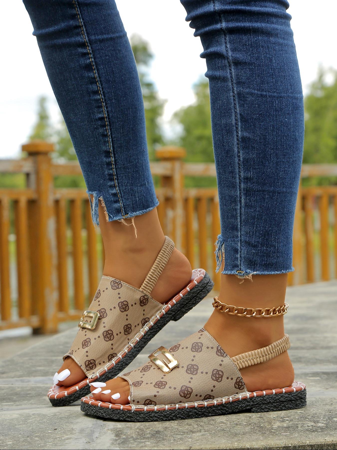 Women's Fashionable Slingback Sandals, 2024 New Style Casual Comfortable Lightweight Sandals for Outdoor, All-match Commuter Shoes for Daily Wear