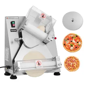 【DealsForYouDays】VEVOR Automatic Stainless Steel Pizza Dough Roller Sheeter, 3-14 in Automatic Rolling Pasta Maker, 370W Commercial Electric Machine, 260 Pcs/Hr, Adjustable Thickness, Secure Lid, 75 lbs Capacity, 18.3x19.7x25.2 in Dimensions