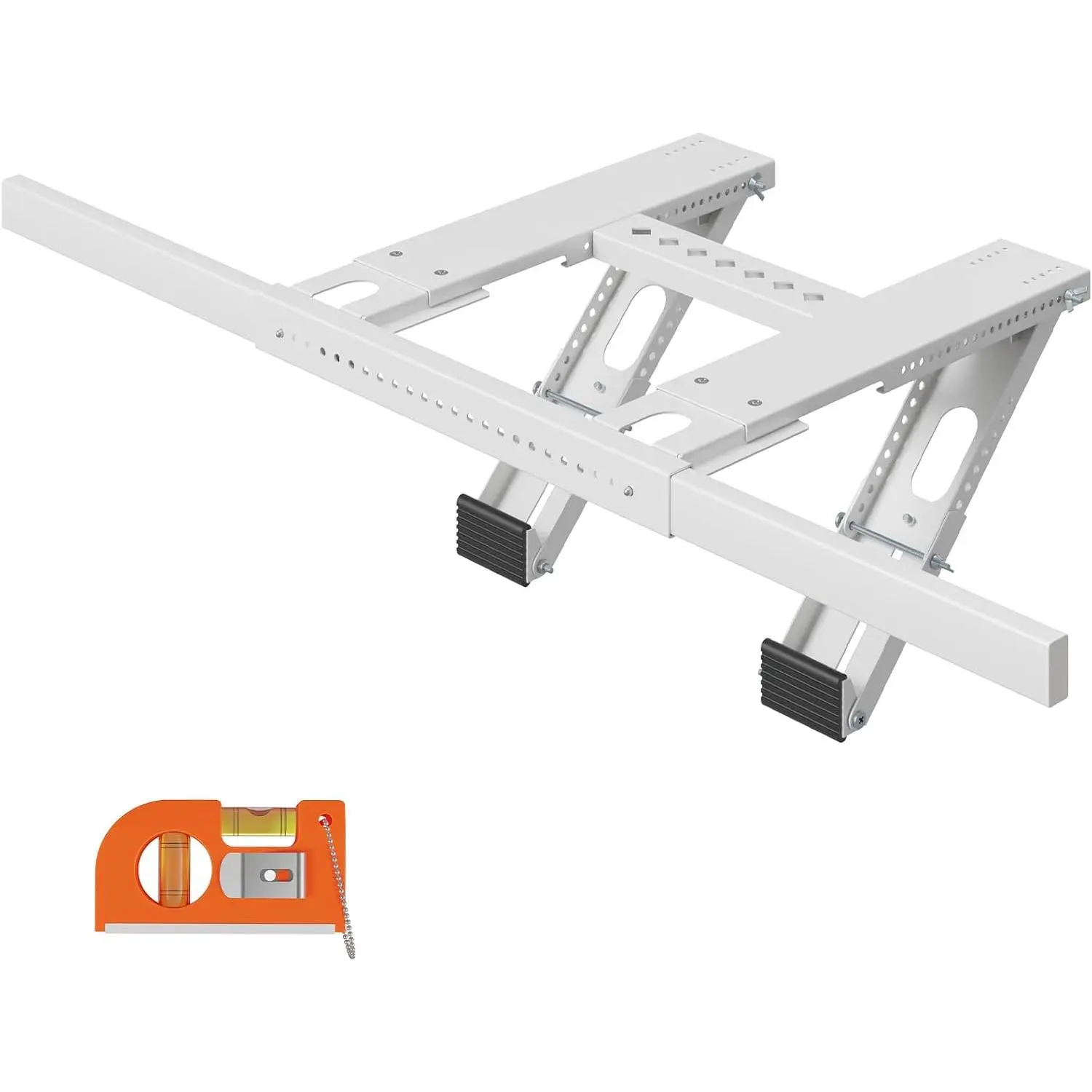 Metal Window Air Conditioner Bracket Set, Updated Heavy-Duty Design, No Drilling & No Tools Required, Quick Installation, 220lb Weight Capacity, Suitable for Single/Double Window Units (Fits Standard Inches Sizes)