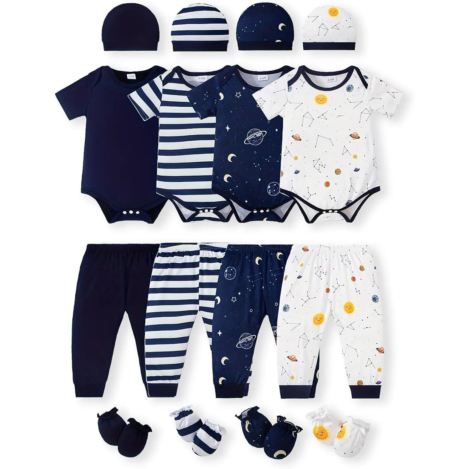 Newborn Baby Boy Girl Clothes Unisex Preemie Infant Must Have Pants Set Outfits 0-18 Months 20 Pcs Essentials Gift