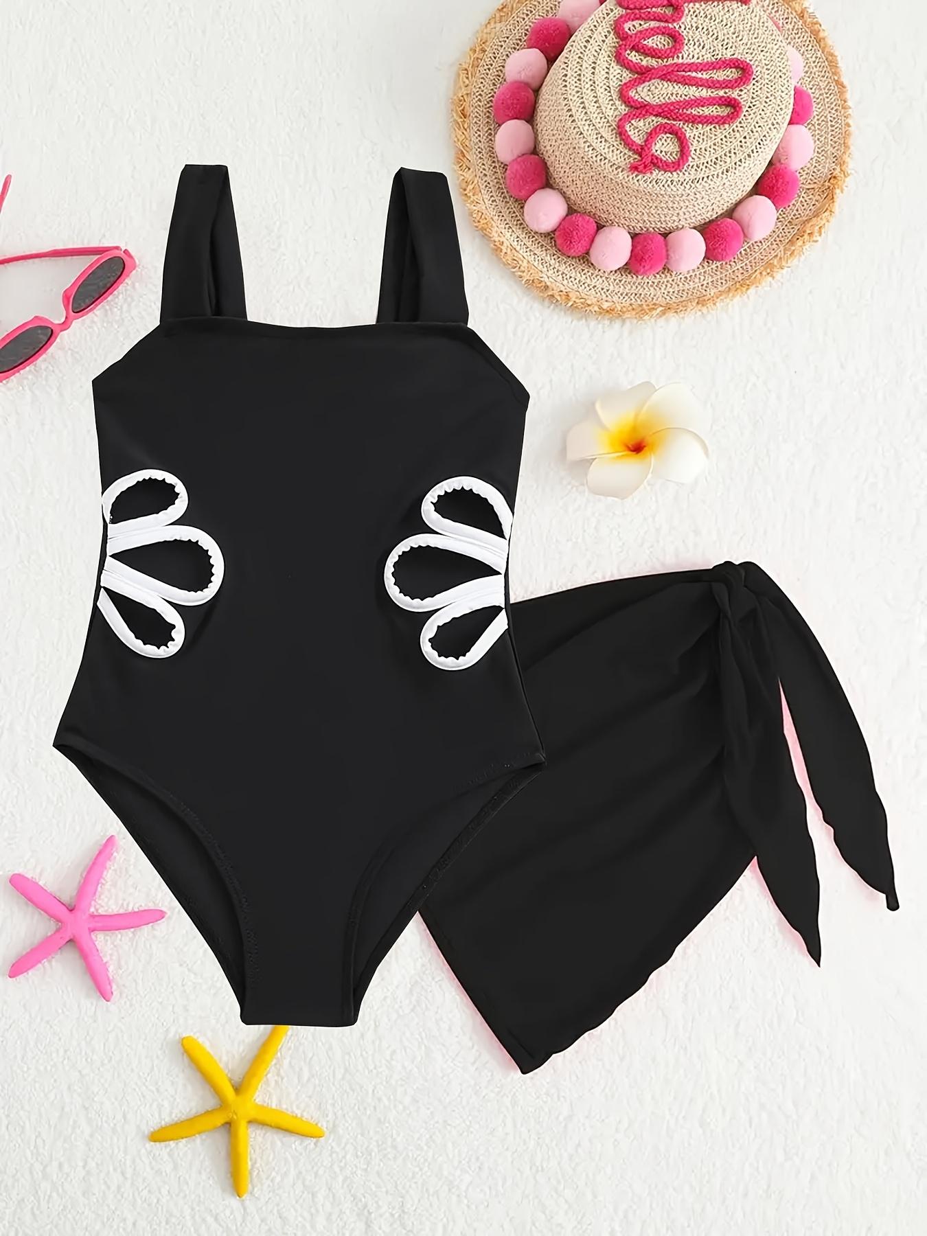 Girls' One-Piece Swimsuits for Children, New Styles for 2025, Perfect for Beach And Spa Vacations. Swimwear Outfits