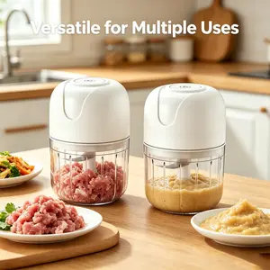 250ML Electric Mini Garlic Chopper, Wireless Portable Food Processor, Food Choppers, Blender for Vegetables, Fruits, Meat, Salad, Baby Food, Random Color