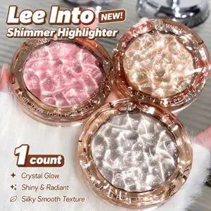 Glitter Highlighter Powder, Shimmering Highlighter Palette, Long Lasting Pearly Makeup Powder, Facial Brightening Cosmetics, Christmas Gift