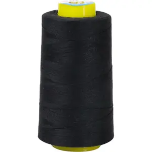 3000 Yards Black Serger Thread 40s/2 (Tex27) All Purpose Thread Cones Spools for Serging Overlock Sewing Machine Quilting Piecing Hand Embroidery Clothes High Tensile Polyester