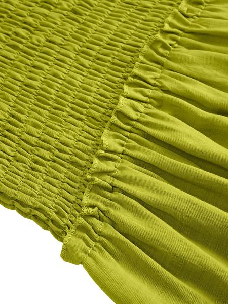 Aliling Elegant Women Dress Waist Shirred Long Dresses V Neck Short Sleeve Slim Solid Female Bodycon Casual Daily Wear Clothing