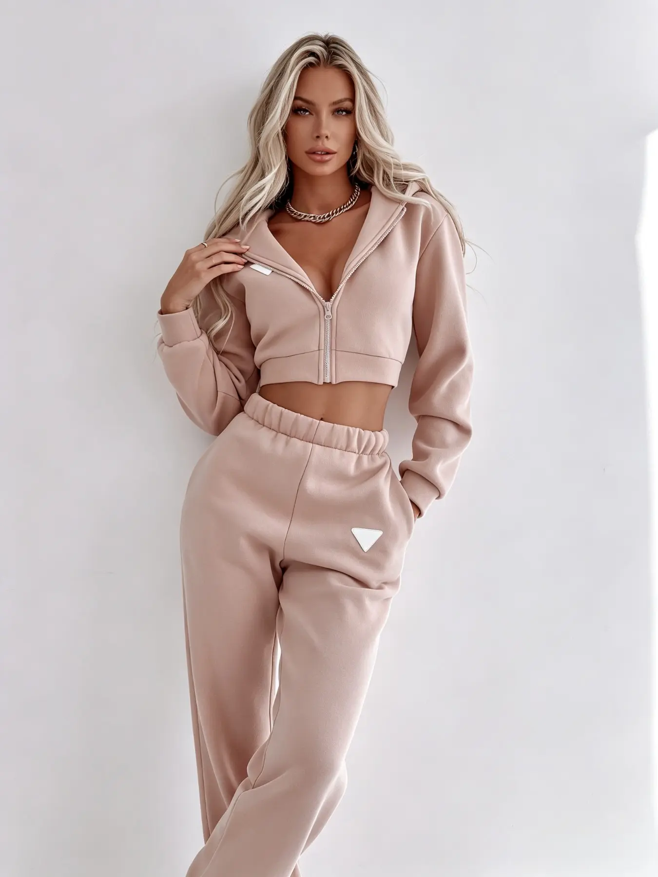 Women's Fashion Sweatshirt Set, Long Sleeve Hooded Pullover and Pants, Fall Winter, Casual Home Wear, Outdoor Sports Style