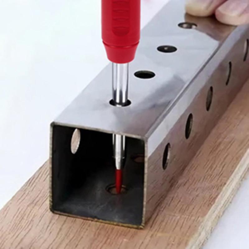 Mechanical Pencil Set, 2 Counts/set Carpenter Pencil with 12pcs Refill, Construction Pencil with Built-in Sharpener for Architect