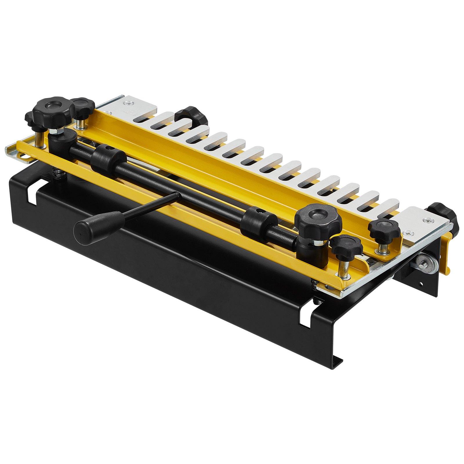 VEVOR Dovetail Jig, 12 in Width, Dove Tailing Router Jigs with 4 Router Bits & 3 Templates, Precise Alignment Dove Tail Jig, Mortise and Tenon Woodworking Tools for Furniture & Wood Cabinet Making