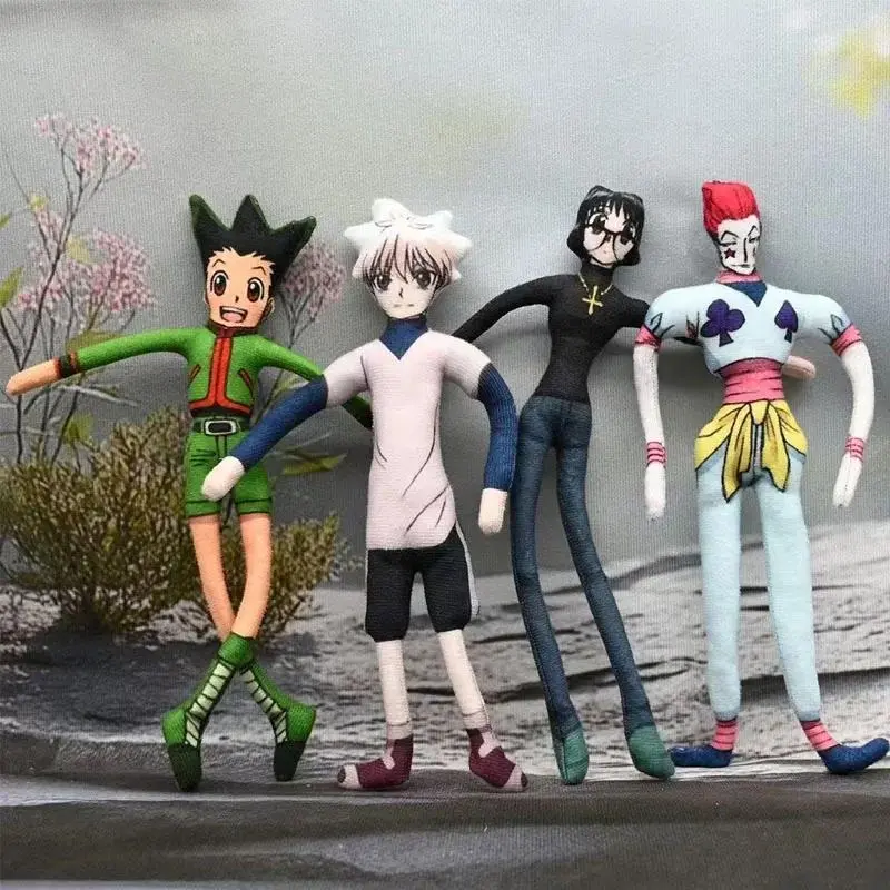 Anime Hunter Killua Zoldyck Cosplay Doll Stuffed Dolls Cute Plushies Room Decoration Abstract Wire Joint Twistable Gifts