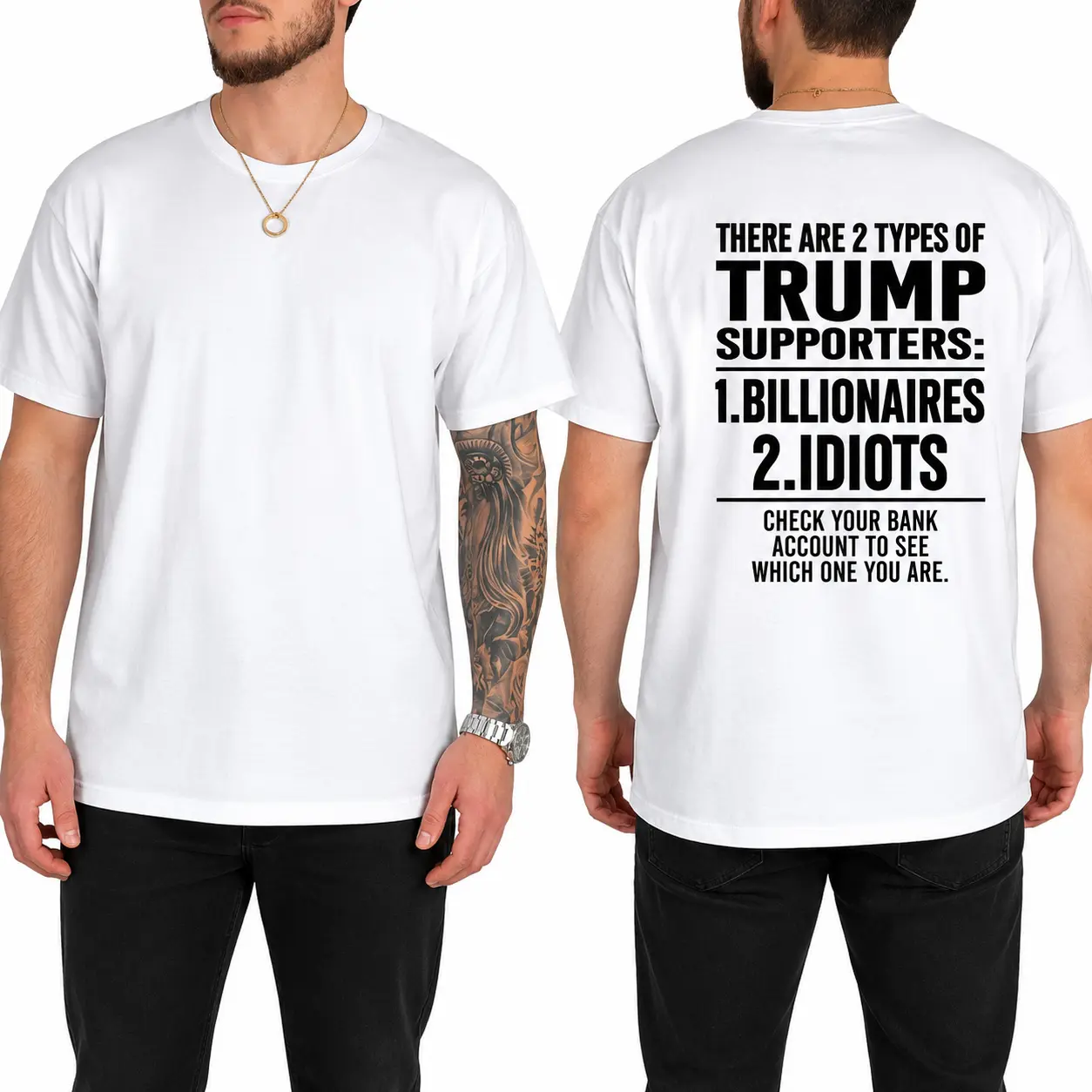 Women's Funny Trump Supporter Graphic T-shirt, Casual Regular Fit 100% Cotton Shortsleeve Round Neck Tops, Digital Print, Breathable, Cold Wash