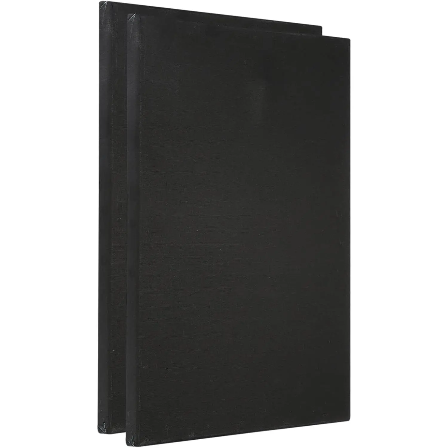 Paint Canvases Panel for Painting, 2 Pack 12x16 Inch Rectangle Wood Frame Stretched Blank Art Board Panels for Acrylic, Oil, Tempera Painting, Black
