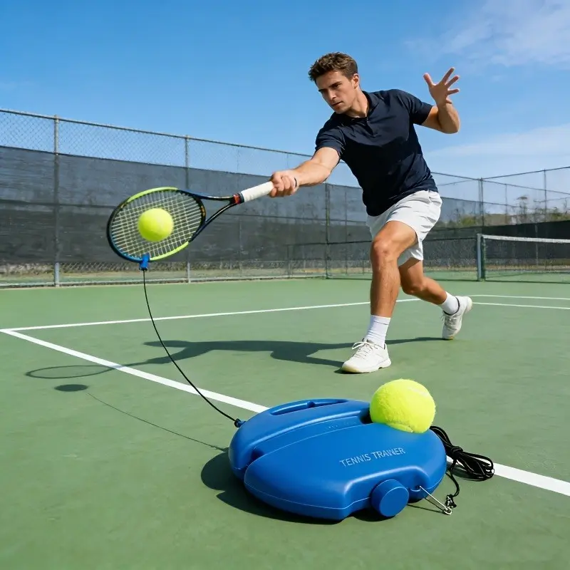 Tennis Training Set for Beginners, Includes 2 Tennis Balls and Practice Rope, Enhance Your Tennis Skills Anytime, Sports Equipment