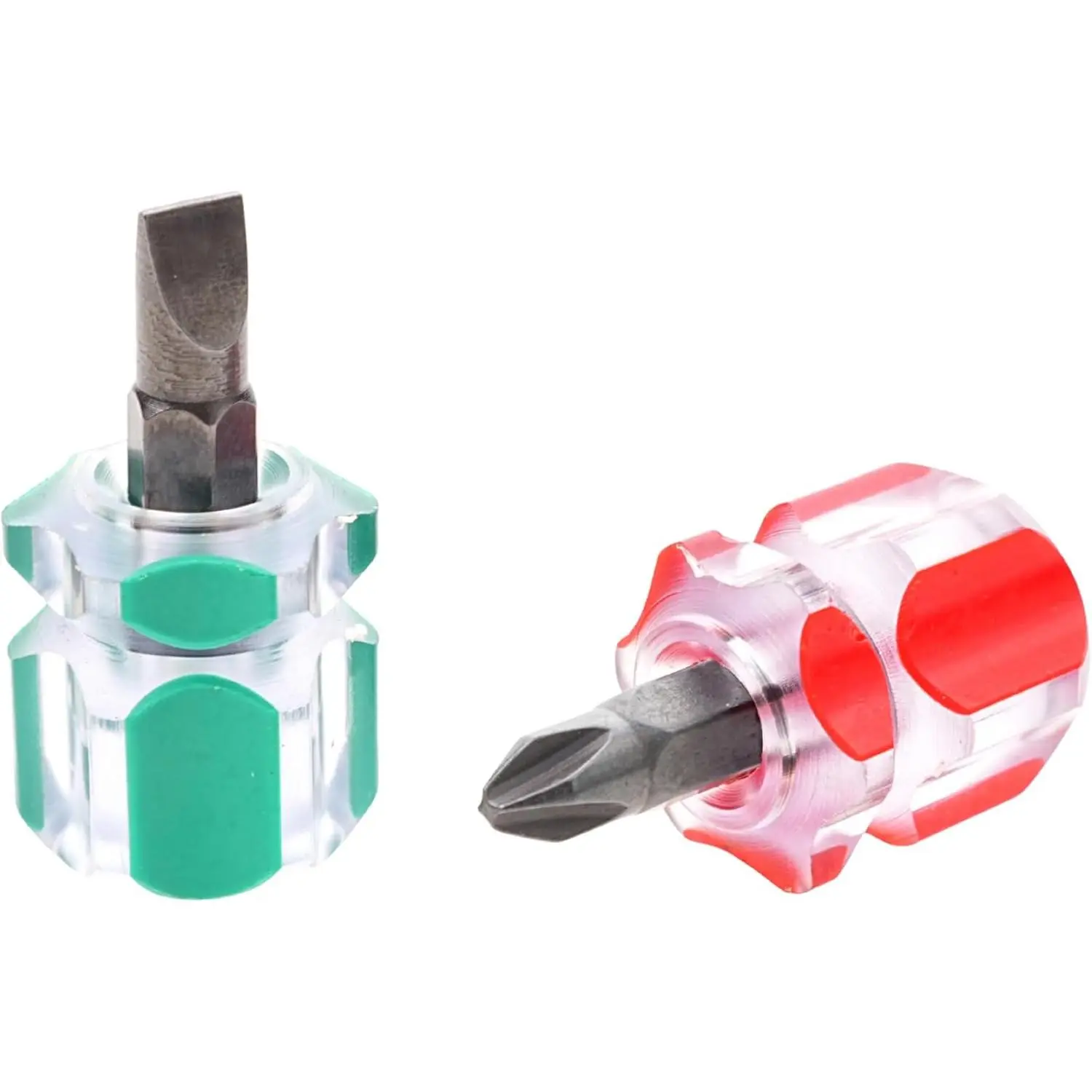 Stubby  Set for Sewing Machines - Ultra Short Small  Tool Kit with Flathead & Phillips - Mini Precision Screwdrivers for Tight Spaces -  Non-Slip Grip Handle
