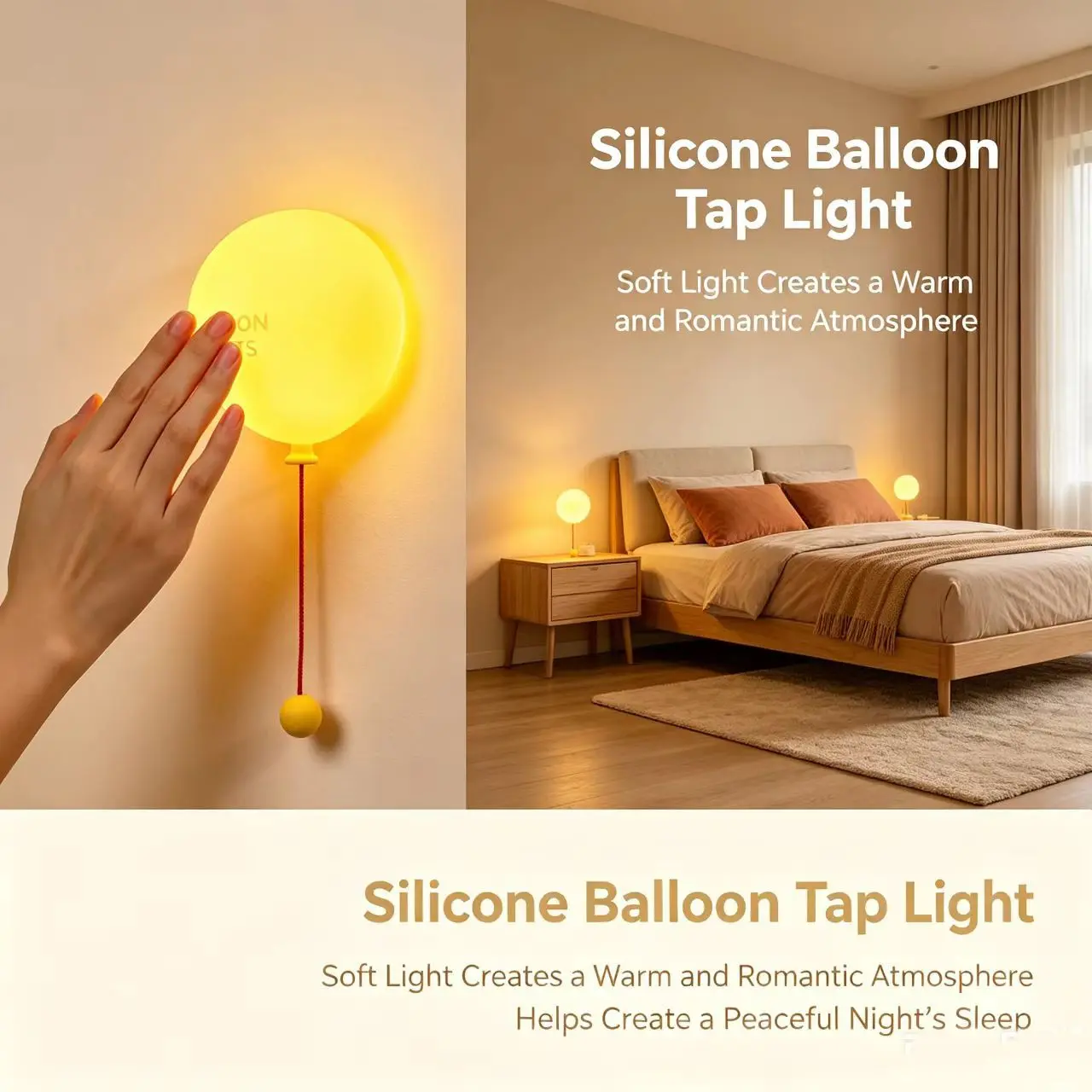 Adjustable Light Balloon Night Light, Soft Silicone Material, Dual Control, Timer Function, Ideal for Kids Room, Bedroom, Gift