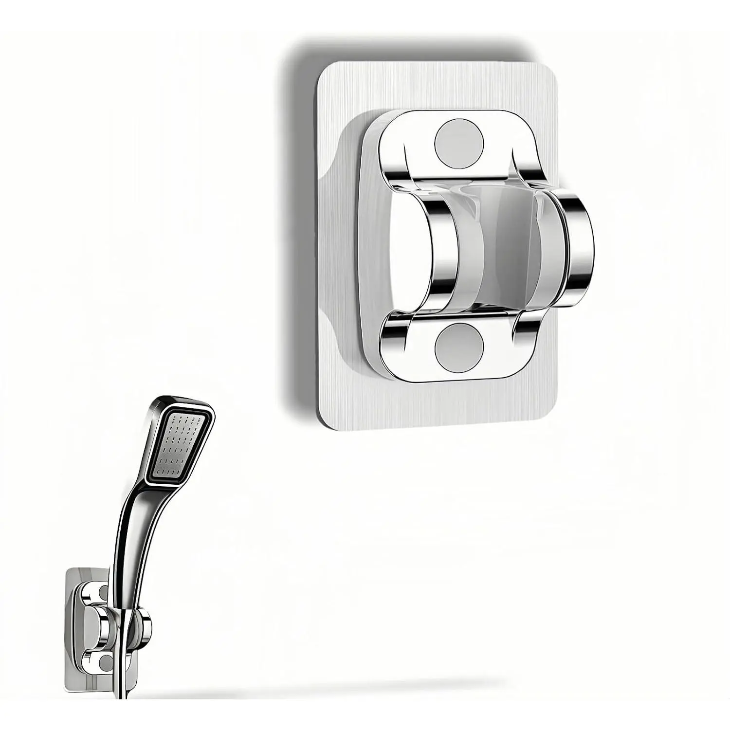 Shower  Bracket wall Mounted - Heavy-Duty drillless Adjustable Handheld Shower Bracket |  Adhesive Installation Suitable for bathrooms, RVs, and Public Showers | Anti Rust ABS, Fix Firmly