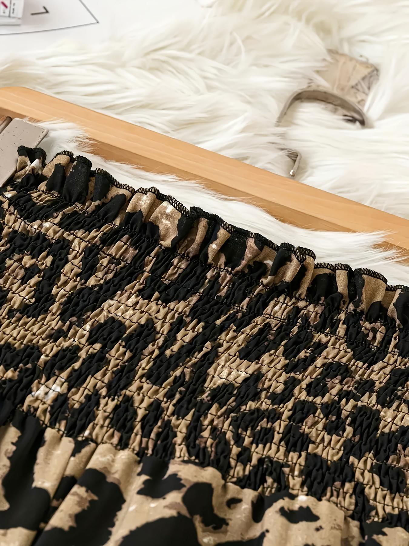 Women's Leopard Print Casual Pants, Stylish High Waist Long Trousers, Comfortable Fashion Bottoms for Daily Wear, Casual Streetwear Pants