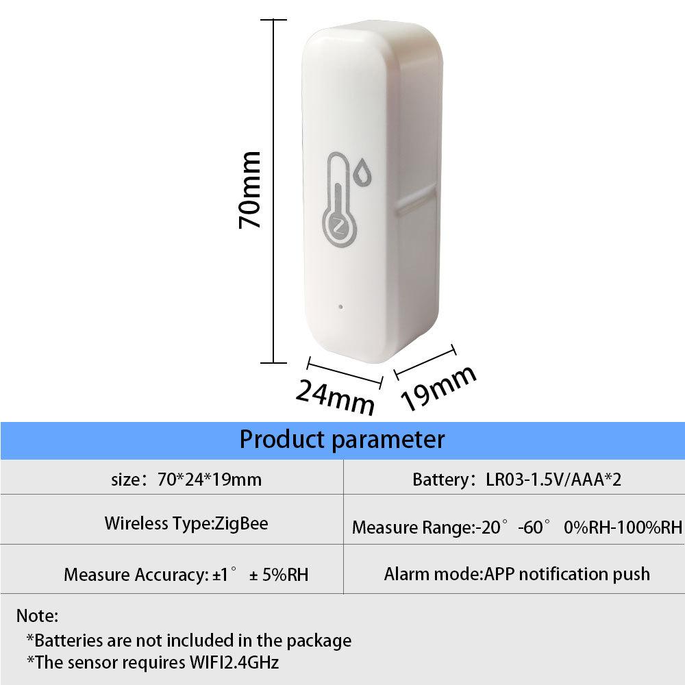 Zigbee  Temperature and Humidity Sensor Wireless Smart Home Monitor for Indoor Climate Control