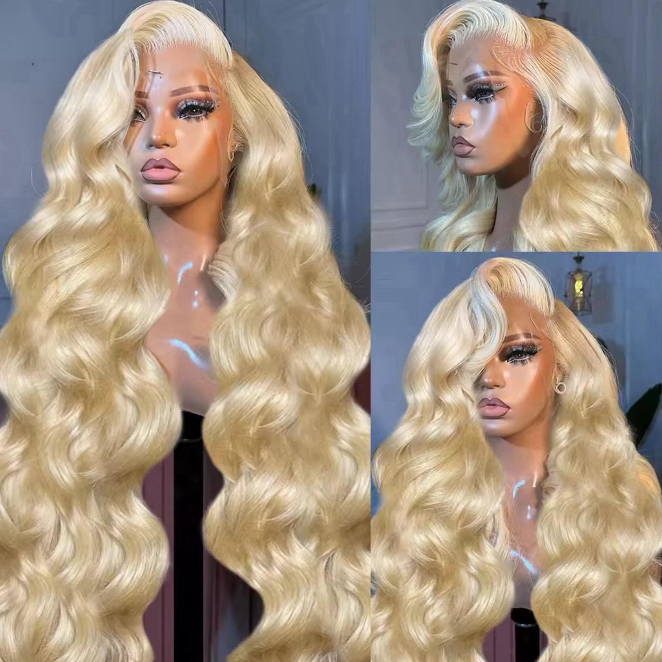 Body Wave Soft Hair 99J Red Burgundy 613 Blonde Ginger Brown Color 13X4X1 HD Lace Frontal Wig Prepucked Glueless Wig Daily Party