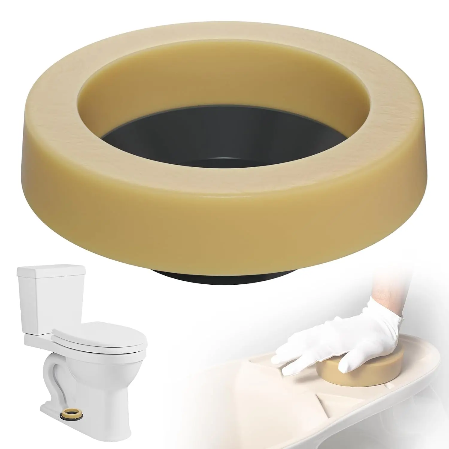 Extra-Thick Toilet Wax Ring, Heavy-Duty Wax Ring for Toilet