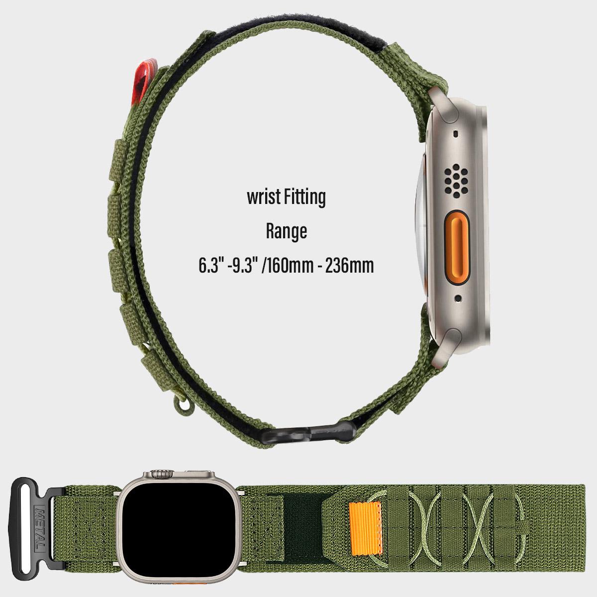 Camouflage Nylon Watch Band for Apple Watch – Sport Strap 38–49mm (Series 4–9, SE, Ultra 2/3)