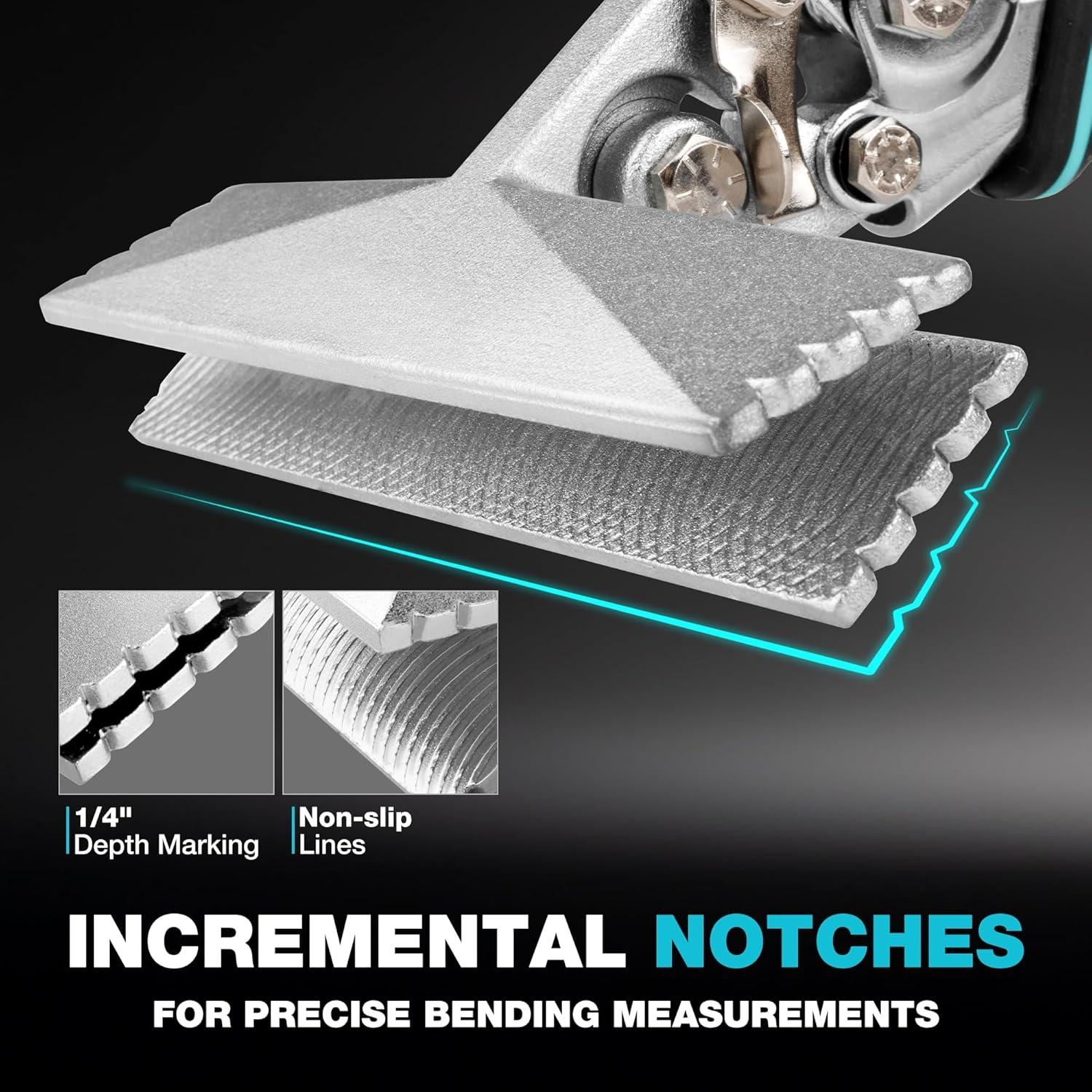 6 Inch Sheet Metal Bender, Hand Seamers Sheet Metal Tools with TPR Handle, Straight Jaw Metal Bending Pliers for Bending, Seaming and Flattening Metal 6 Inch Sheet Metal Bender, Hand Seamers Sheet Metal Tools with TPR Handle, Straight Jaw Metal Bending Pliers for Bending, Seaming and Flattening Metal