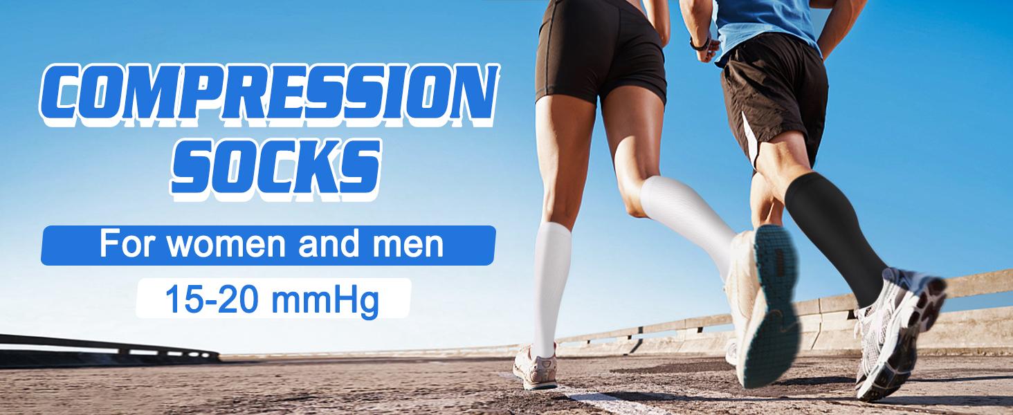 Compression Socks for Women & Men 4 Pairs, Best Support for Nurses Running Travel