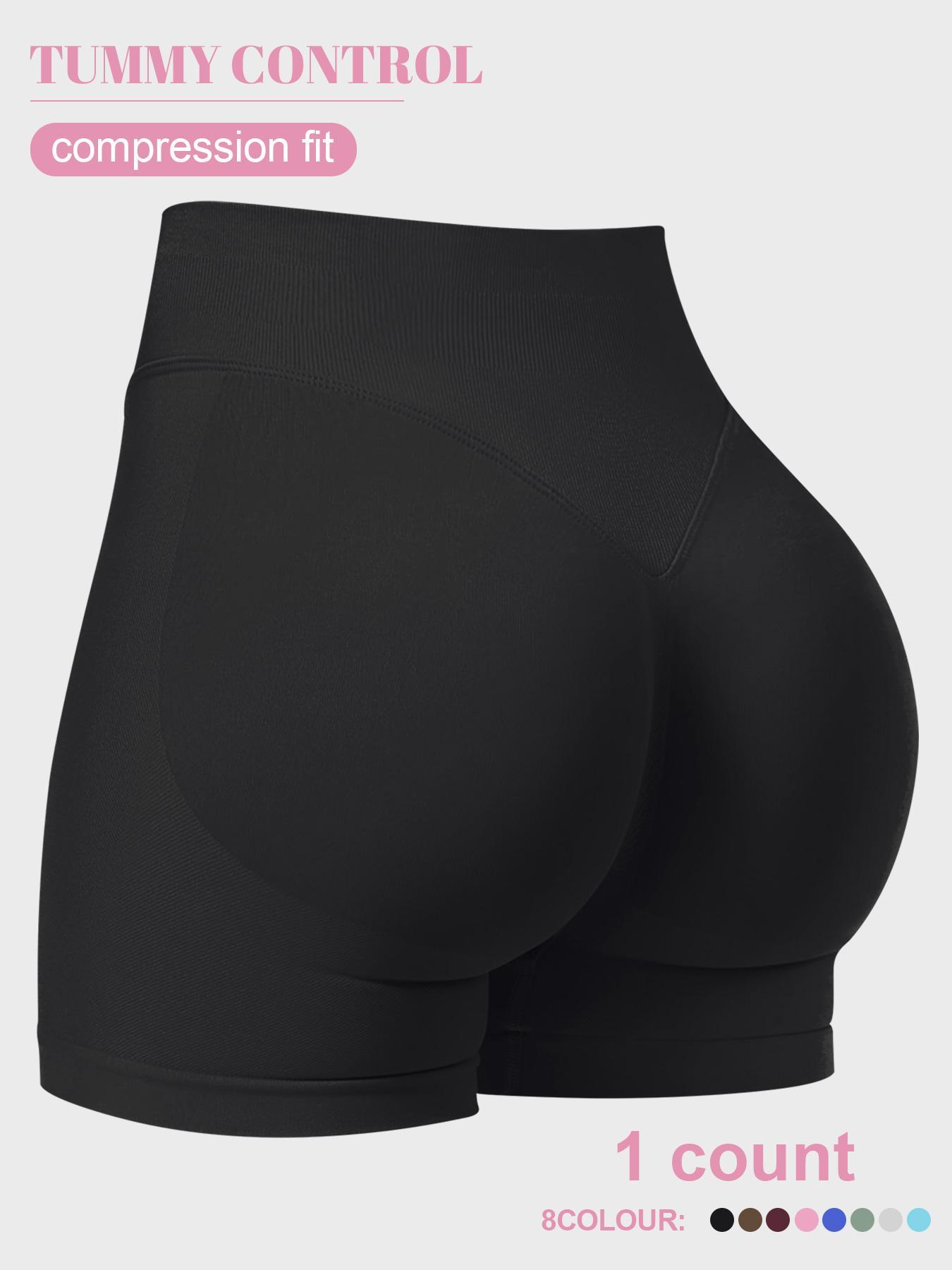 Women's Solid Color High Waist Shapewear Shorts, Tummy Control Butt Lifting Seamless Shaper, High Waisted Shapers, Ladies Shapewear Bottoms for All Seasons