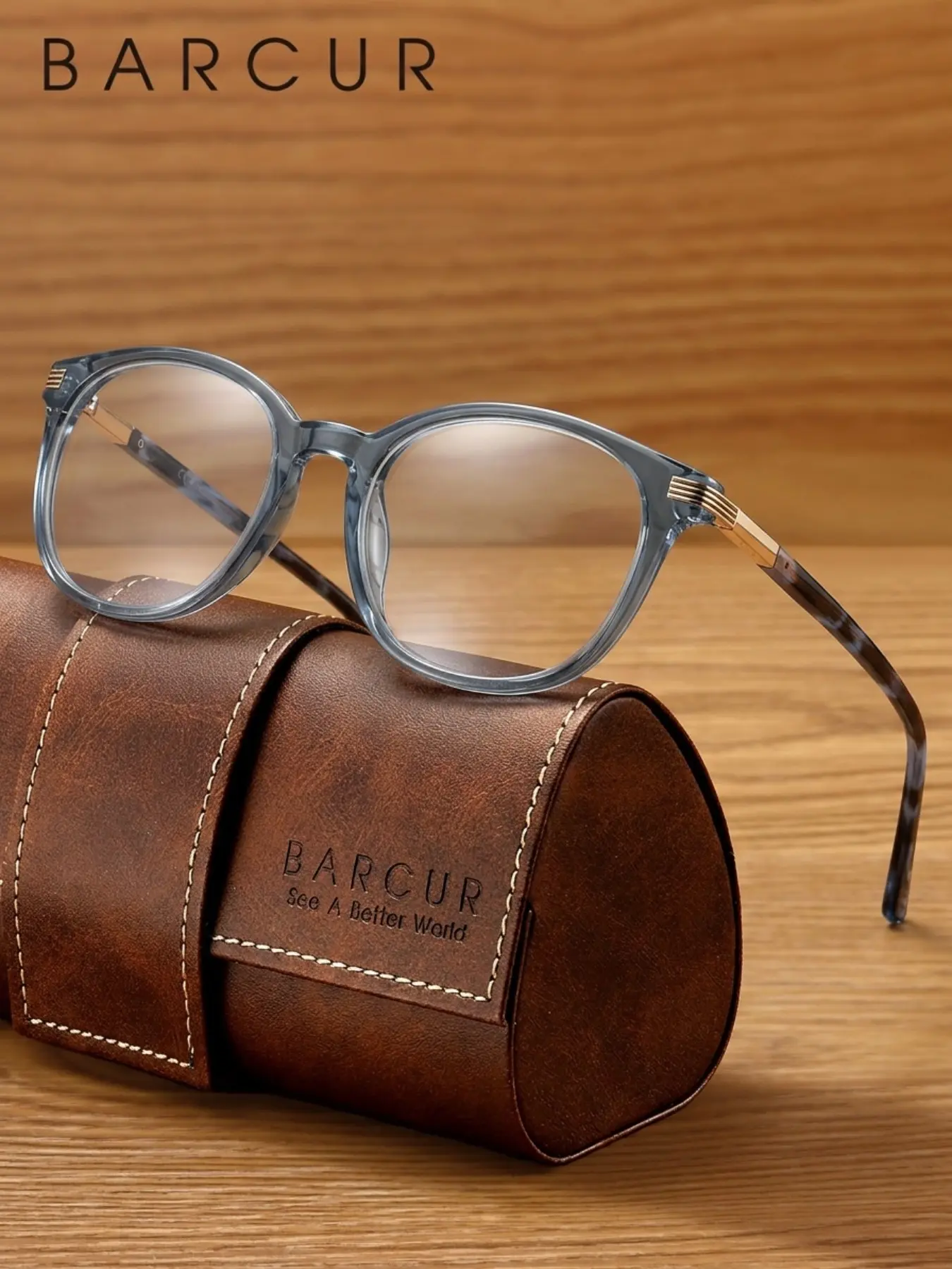 BARCUR Lightweight Casual Decorative Glasses With Oval Frames, Suitable For Daily Activities, And Matching Accessories