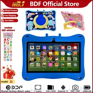 7 Inch Android OS Tablet for Kids, Children's Gifts,2.4G WiFi Dual Camera Tablet with Shockproof Case