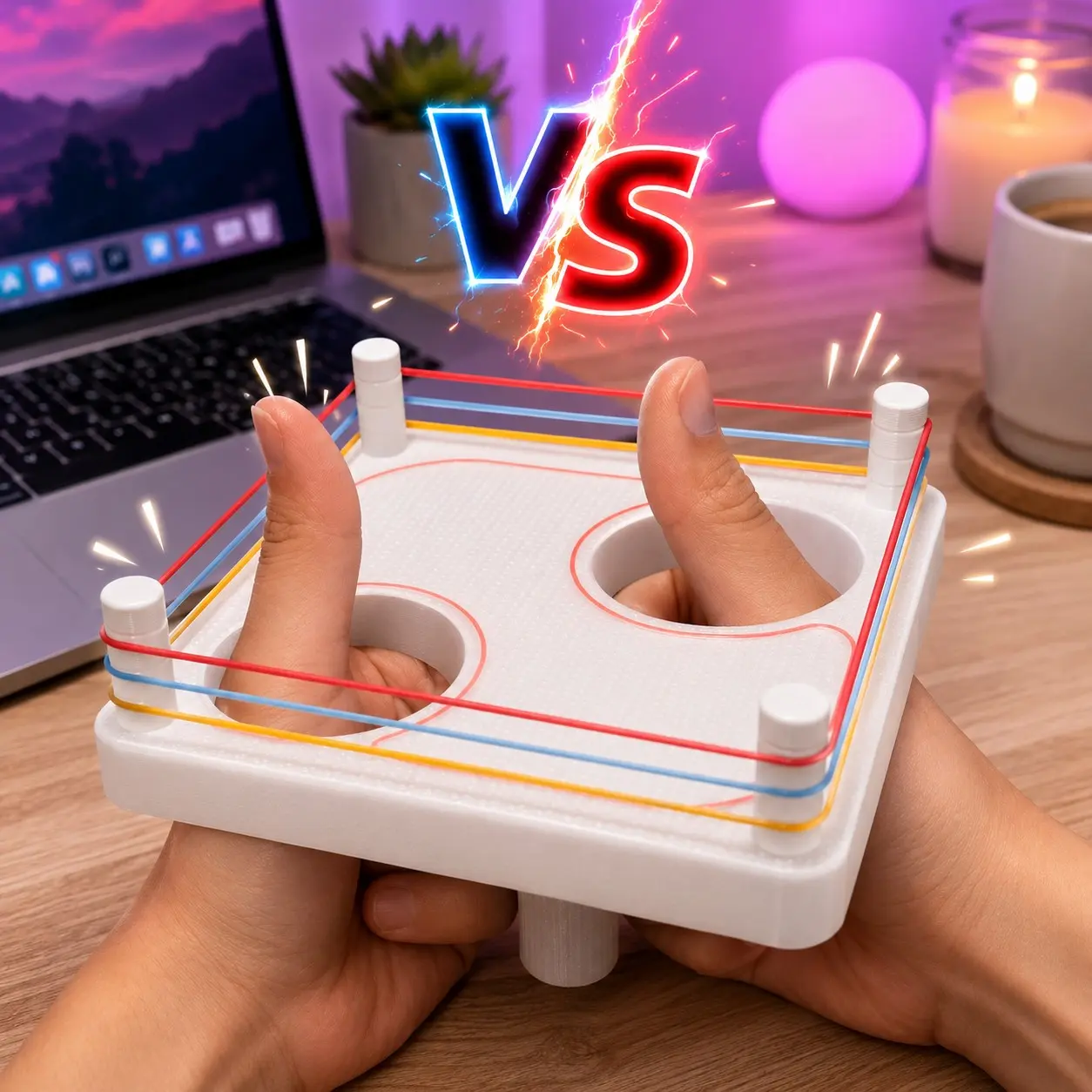 Thumb Wrestling Battle Game – 2-Player Finger Wrestling Toy, Fun Party & Family Challenge, Desk Fidget Gift for Kids & Adults