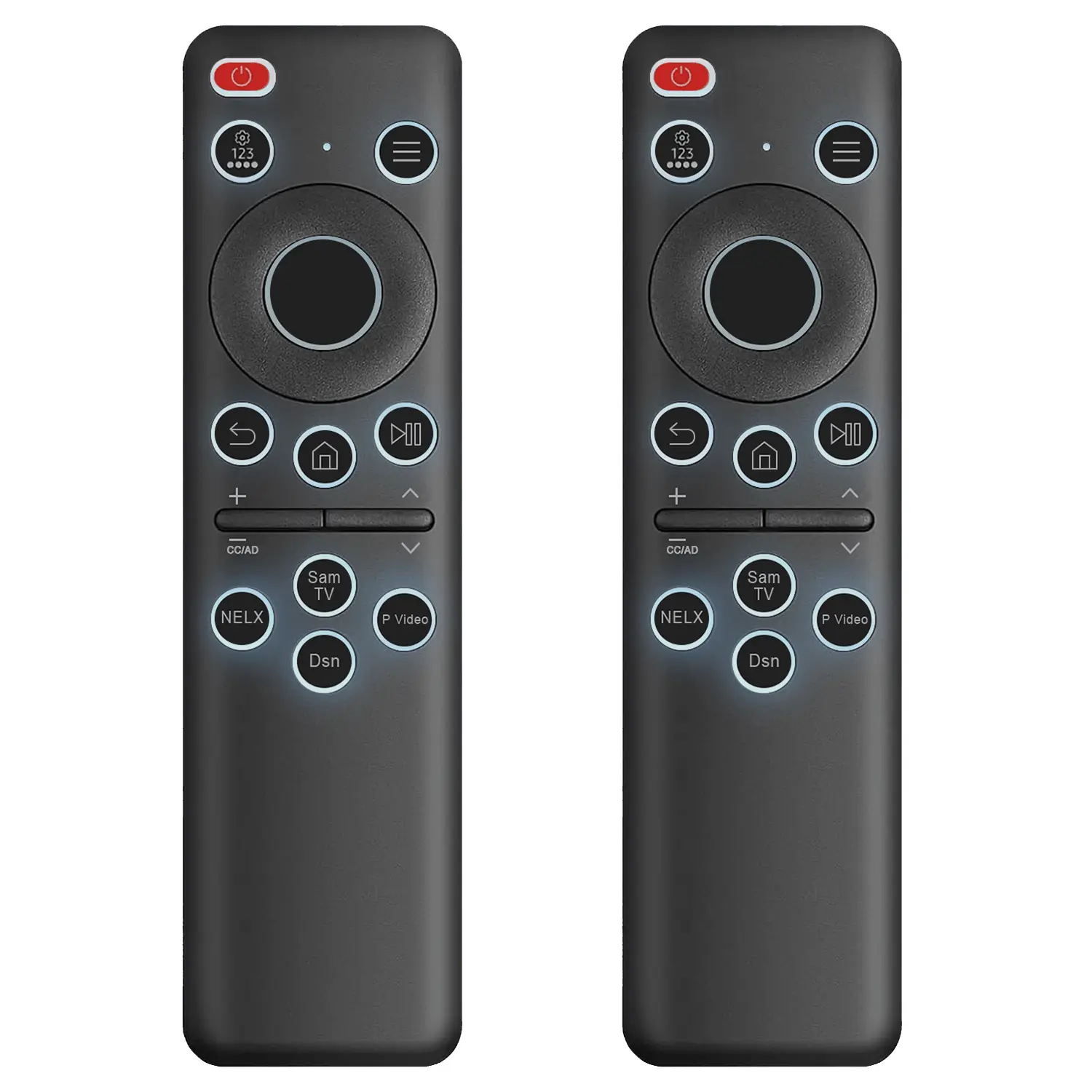 2 Pack Replacement Universal Remote Control for Samsung TV, Without Voice Function, Works with 2018-2026 QLED, LED, LCD, 4K & 8K Television, 4 Popular Streaming Hotkeys, Luminous Glow Buttons