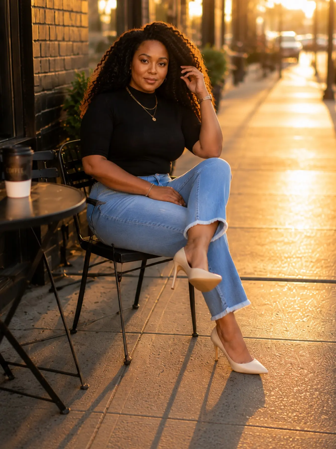 Plus Size Women's Denim Jeans, Fashion Wide Leg Low Stretch All Season Loose Fit, Large Size Straight Tube 8 Inch Pants, Casual High Waist Zipper Fly