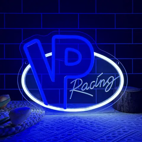VP Racing Fuels Neon Sign, Car Fan & Man Den Decor Gift, Garage LED Neon Sign, Decorative Wall Art, High-Quality LED Lighting, Great for Bars, Clubs, Restaurants & Home Decor, LED Decoration