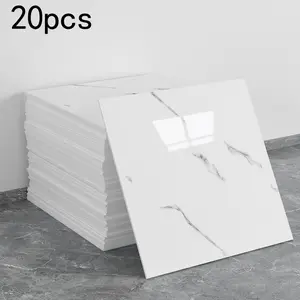 20 pieces of peelable and stick-on shower-proof marble tile wall stickers. Self-adhesive wall tiles, PVC wall panels for showers, Peel And Stick Panels For Walls. Suitable for family bathrooms, kitchens and living rooms.