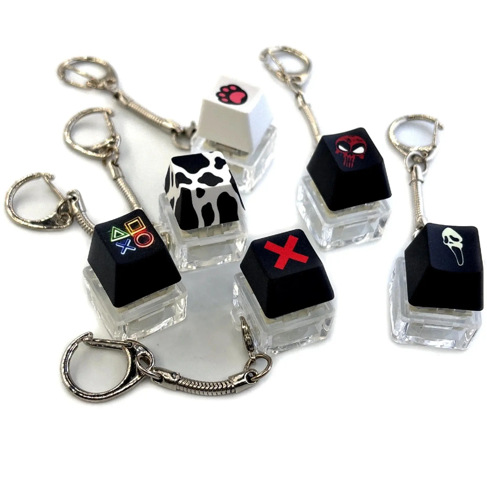 2026 new hot item Keychain Couple Keyring Fingertip Office Decompression Toy Key Cap Key Mobile Phone Backpack Pendant Gift
