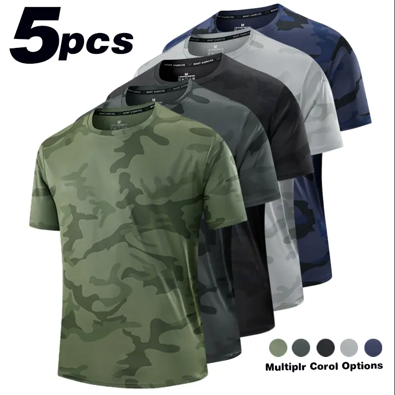 2026 new summer men's new short sleeve short T sports running fitness quick-drying coat outdoor men's sports