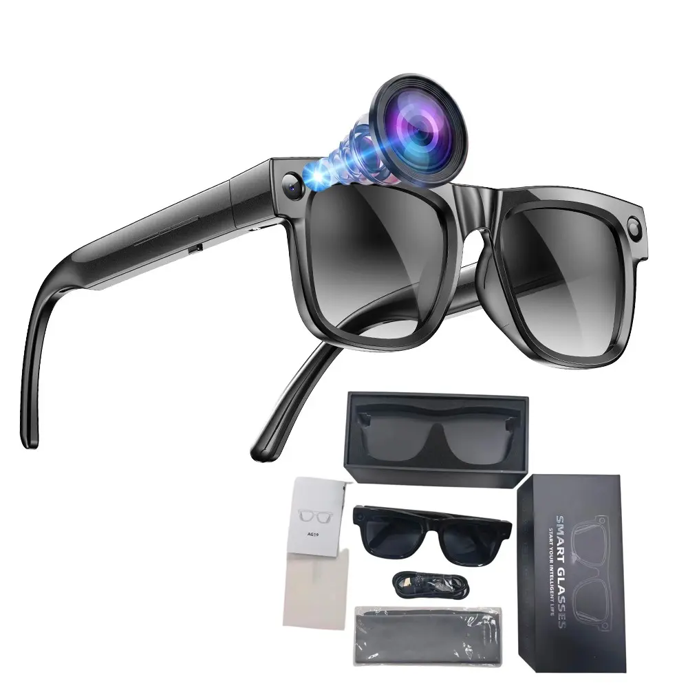 Bluetooth Audio Multifunctional Smart Glasses with Camera,8MP Camera, Hands Free Video Recording ,4GB Memory Build-in (No TF Card Need), 290Mah Battery, Bluetooth Calling ,HiFi Audio, Music Playback.AI Real Time Translation