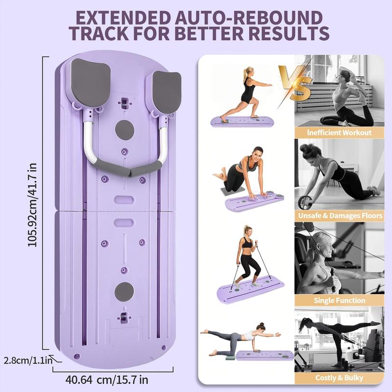 8-in-1 multifunctional folding stretch board, training board set with resistance bands, home fitness, push-up training. Multiple training methods, can be used for abs, biceps, triceps, and full-body core strength exercises. Foldable design, space-saving,