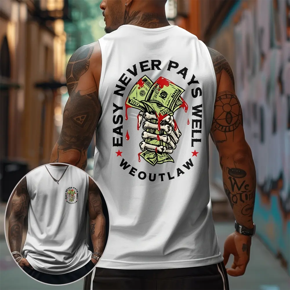 90s Graphic Sleeveless Tank Tops Men Vest Streetwear Outfits Men Vacation Outfits Sleeveless Shirt