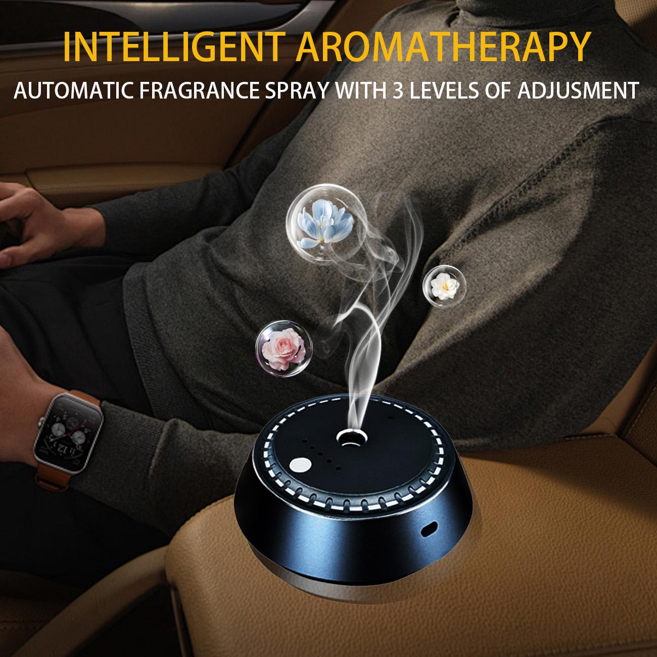 favizito Car Smart Aroma Diffuser, USB Rechargeable Car Air Freshener, Car Smart Aromatherapy Spray, Essential Oil Diffuser for Car, Waterless Car Diffuser