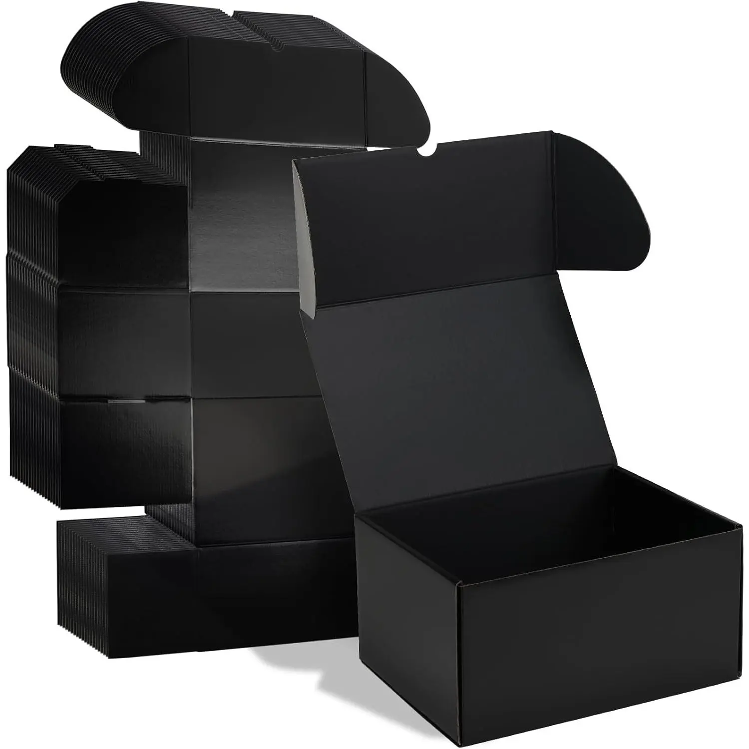 10x7x5 Black Shipping Boxes Set of 20 Corrugated Cardboard Mailer Boxes for Packaging Small Business Mailing Gifts