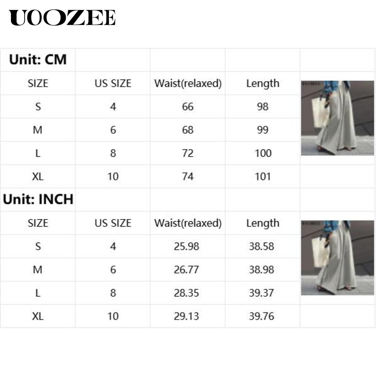 UOOZEE Women's  -Leg Solid Color Pants - Simple and comfortable, no sense of restraint, suitable for casual daily wear, home, easy party  trouser casual loose Womenswear Bottom